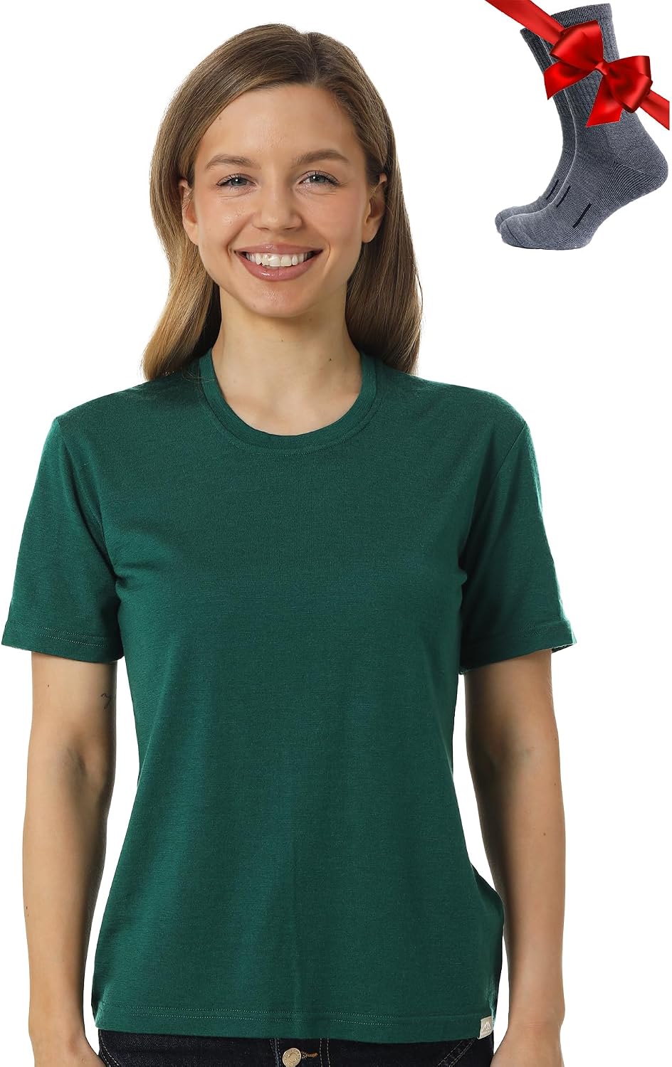 Thumbnail 6 de Merino.tech 100% Merino T Shirt Damen – Ultraleichtes Merino-Shirt für Wanderungen und Alltag