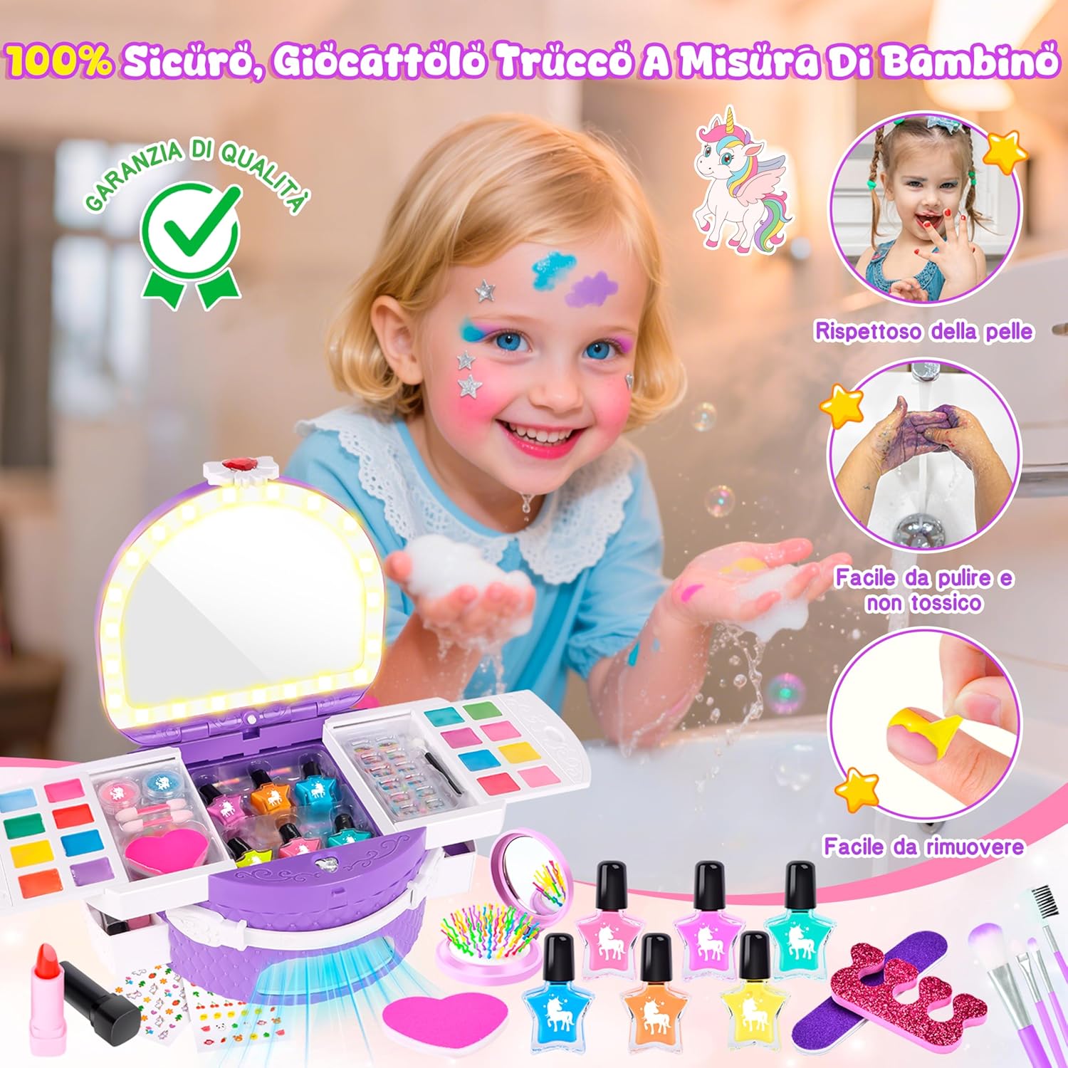Detalle de Kit manicure nail art bambina 6-12 anni