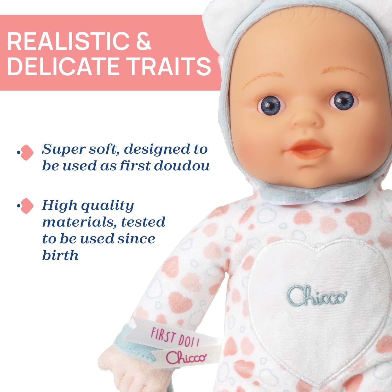 Thumbnail 5 de Chicco Ma Première Poupée : poupée légère avec cœur doux pour la dentition (dès 0 mois)