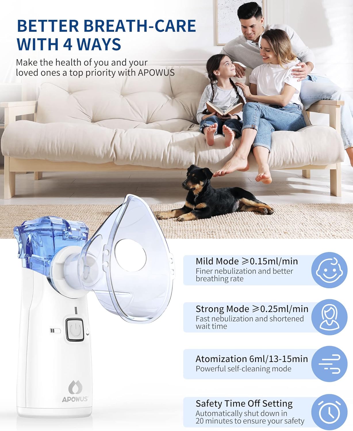 Thumbnail 4 de APOWUS Portable Nebulizer 0.18 lb 🩺