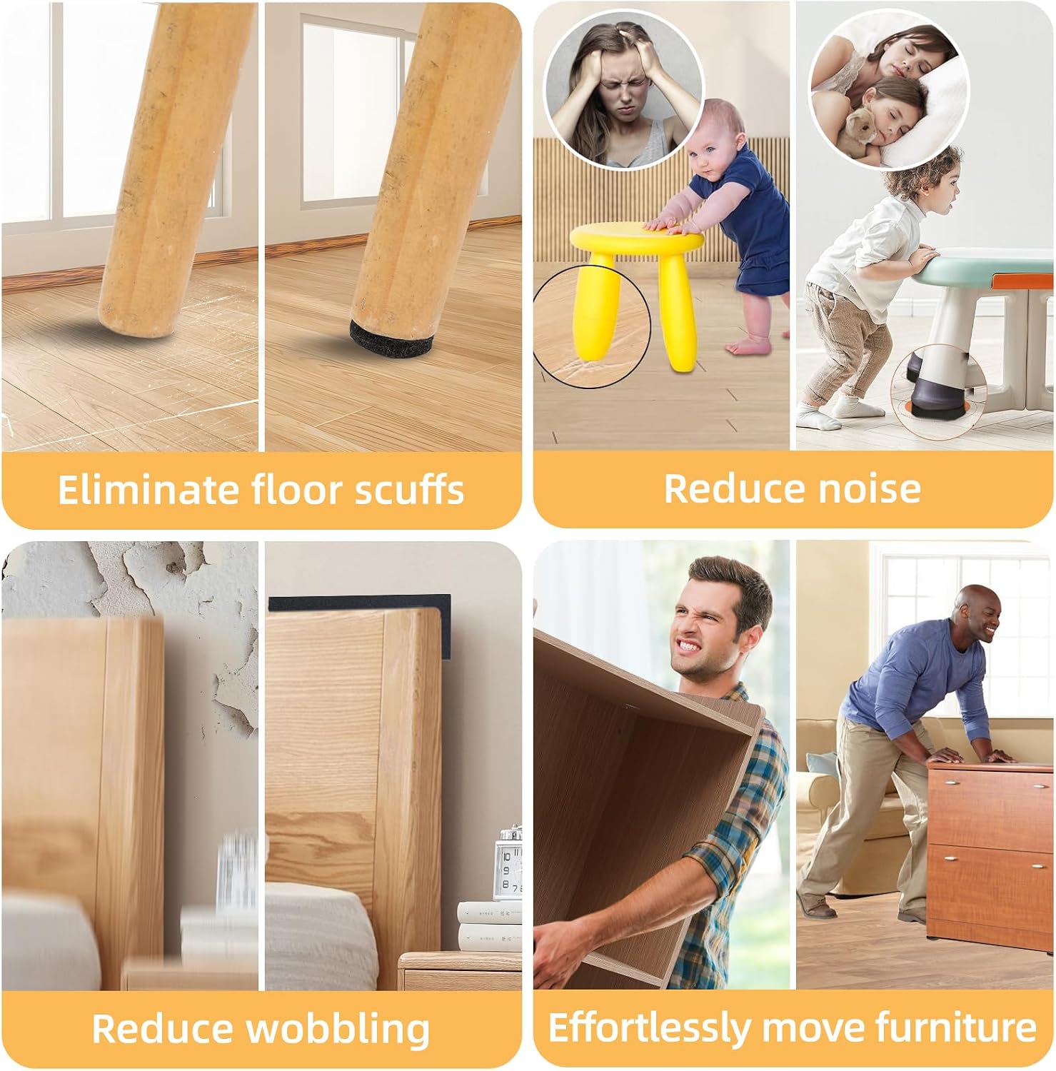 Detalle 1 de Felt Furniture Pads, 4 mm