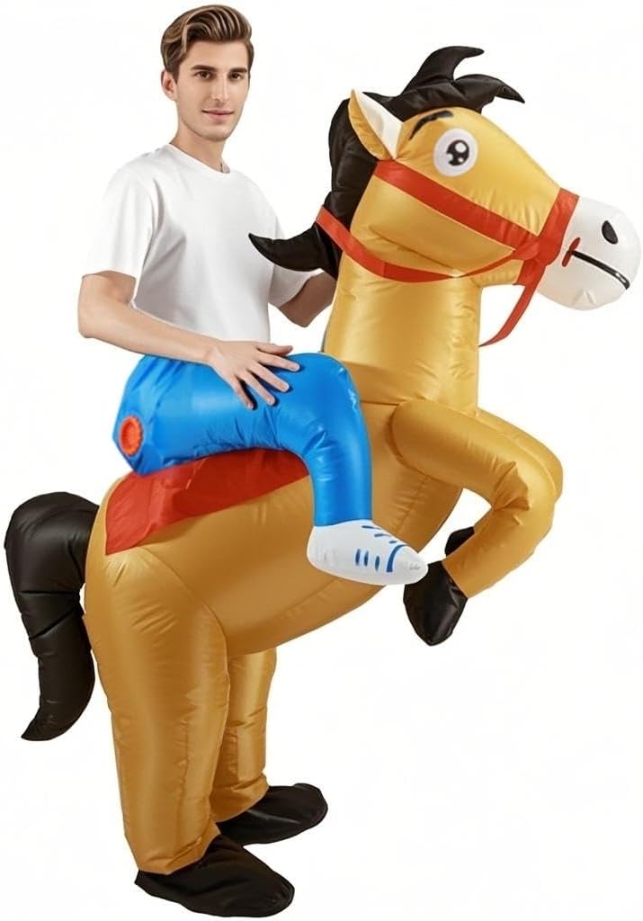 Detalle de Inflatable horse costume for adults, 3 second inflate