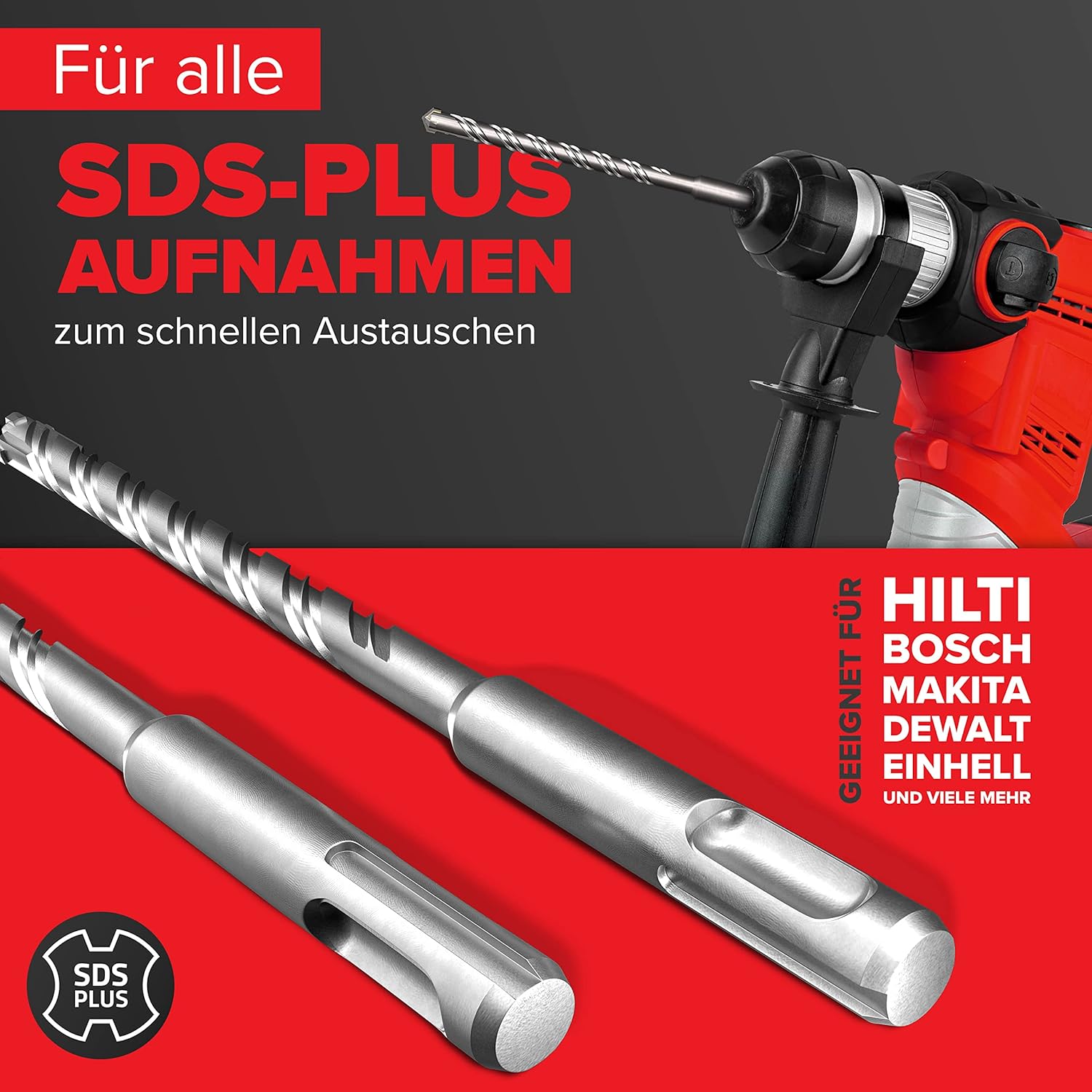 Thumbnail 2 de KSP-TEC SDS Plus Bohrer Set 7tlg 5–12 mm