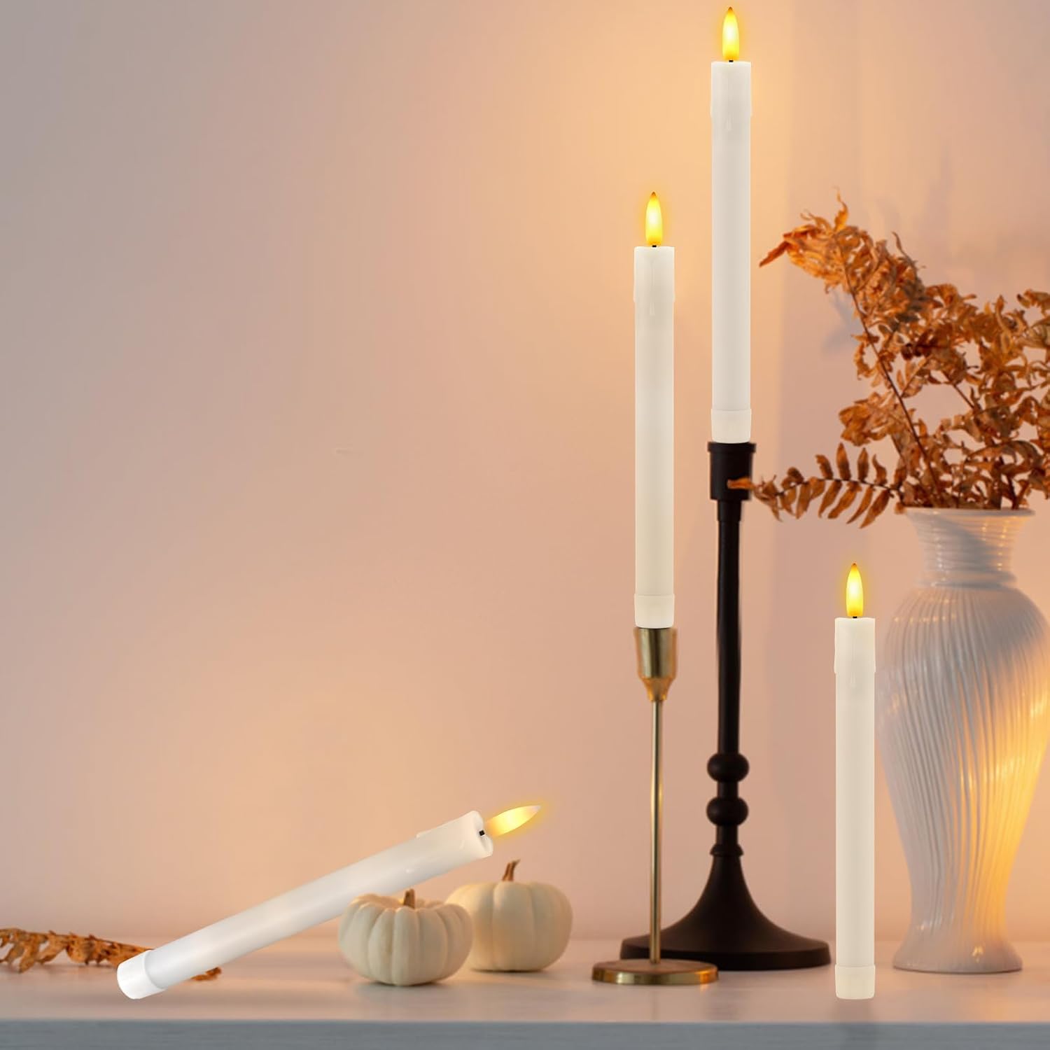 Thumbnail 1 de Cimetech Candele LED a Bastoncino con Telecomando (6 pezzi) – 22,5 cm di altezza, fiamma tremolante e timer