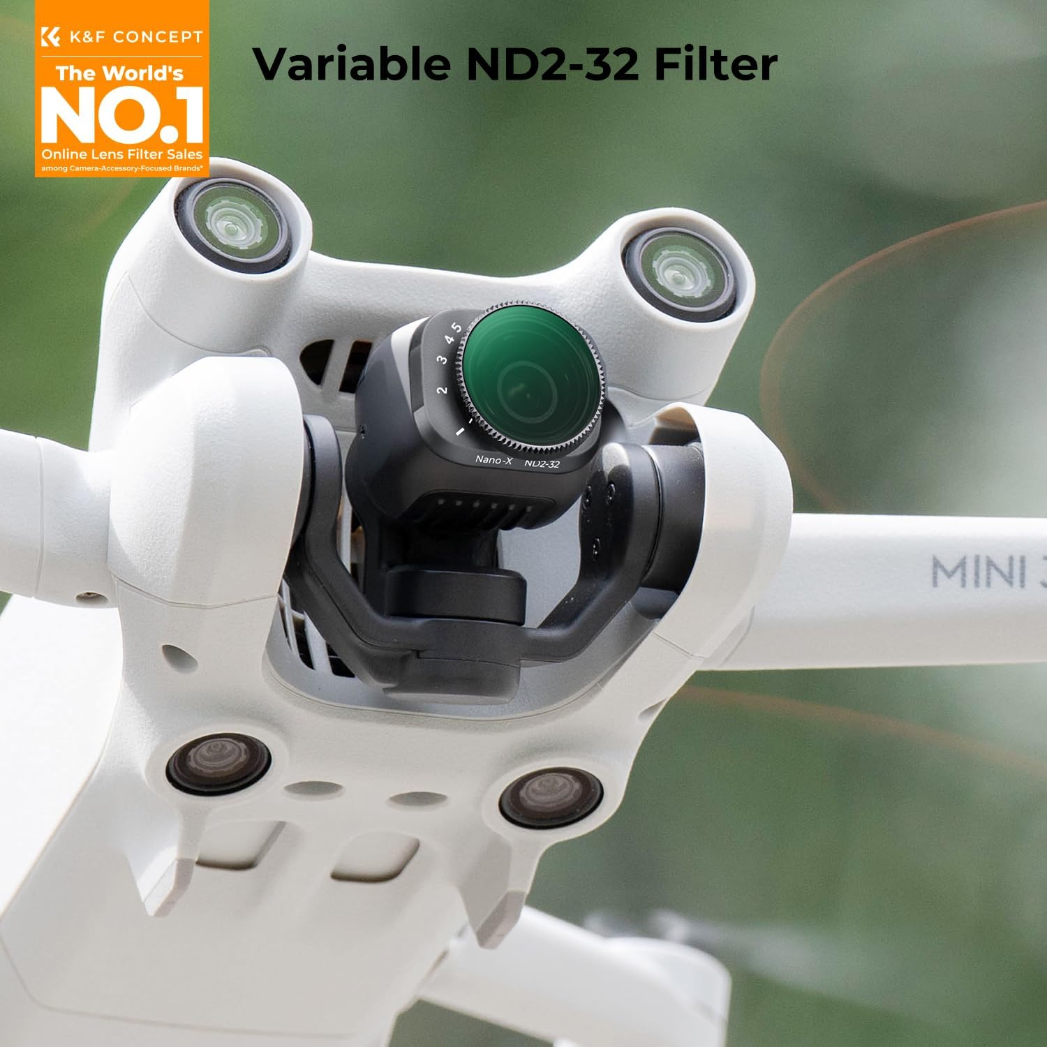 Detalle 2 de K&F CONCEPT Mini 3 Pro Filtro Variable ND2-32 1‑5 Stops