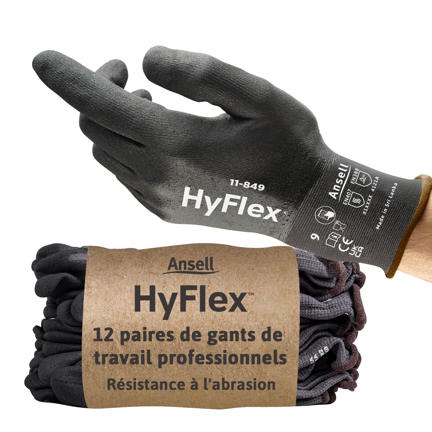 Ansell HyFlex 11-849 gants 12 paires 🧤