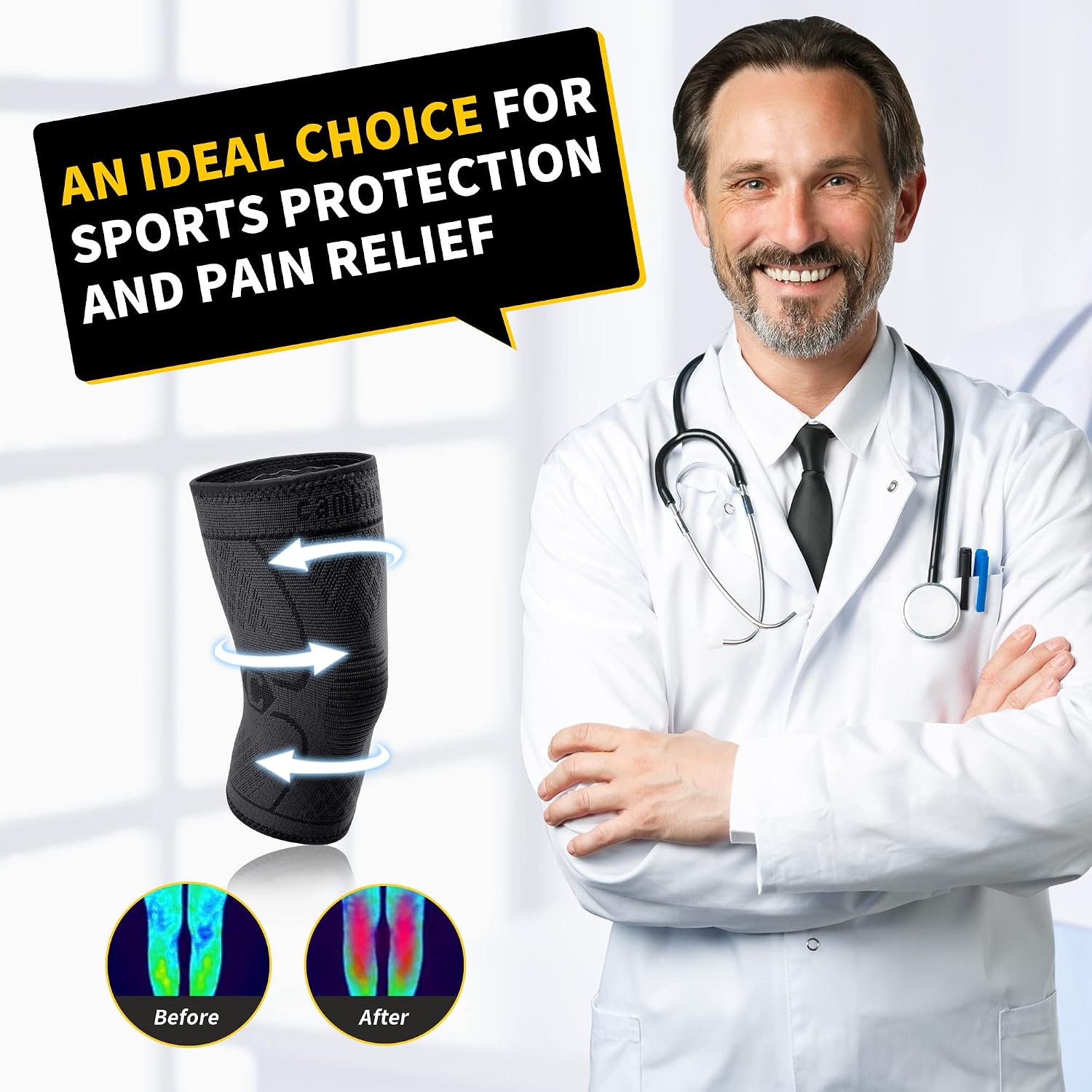 Detalle 2 de CAMBIVO Knee Sleeve 2-Pack