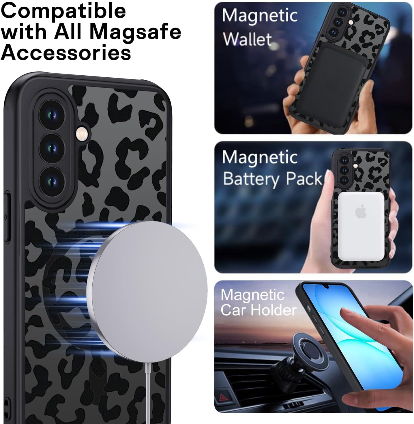 Thumbnail 2 de XTCASE Coque magnétique Leopard pour Samsung Galaxy A17 4G/5G — Mat Translucide et Anti-rayures