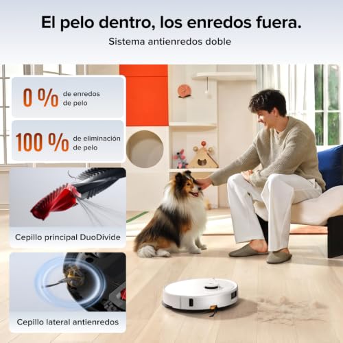 Detalle de roborock Qrevo 2 Pro Set: robot aspirador de 25.000 Pa para alérgicos y hogares con mascotas