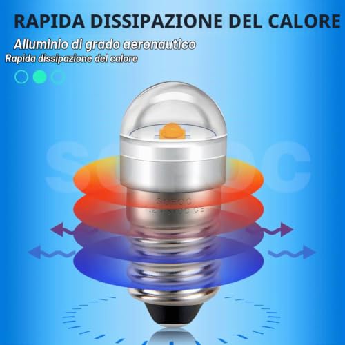 Thumbnail 6 de SOFOC E10 Lampadina Torcia LED 1-5V DC 3000K Bianco Caldo – 2 pezzi per progetti DIY