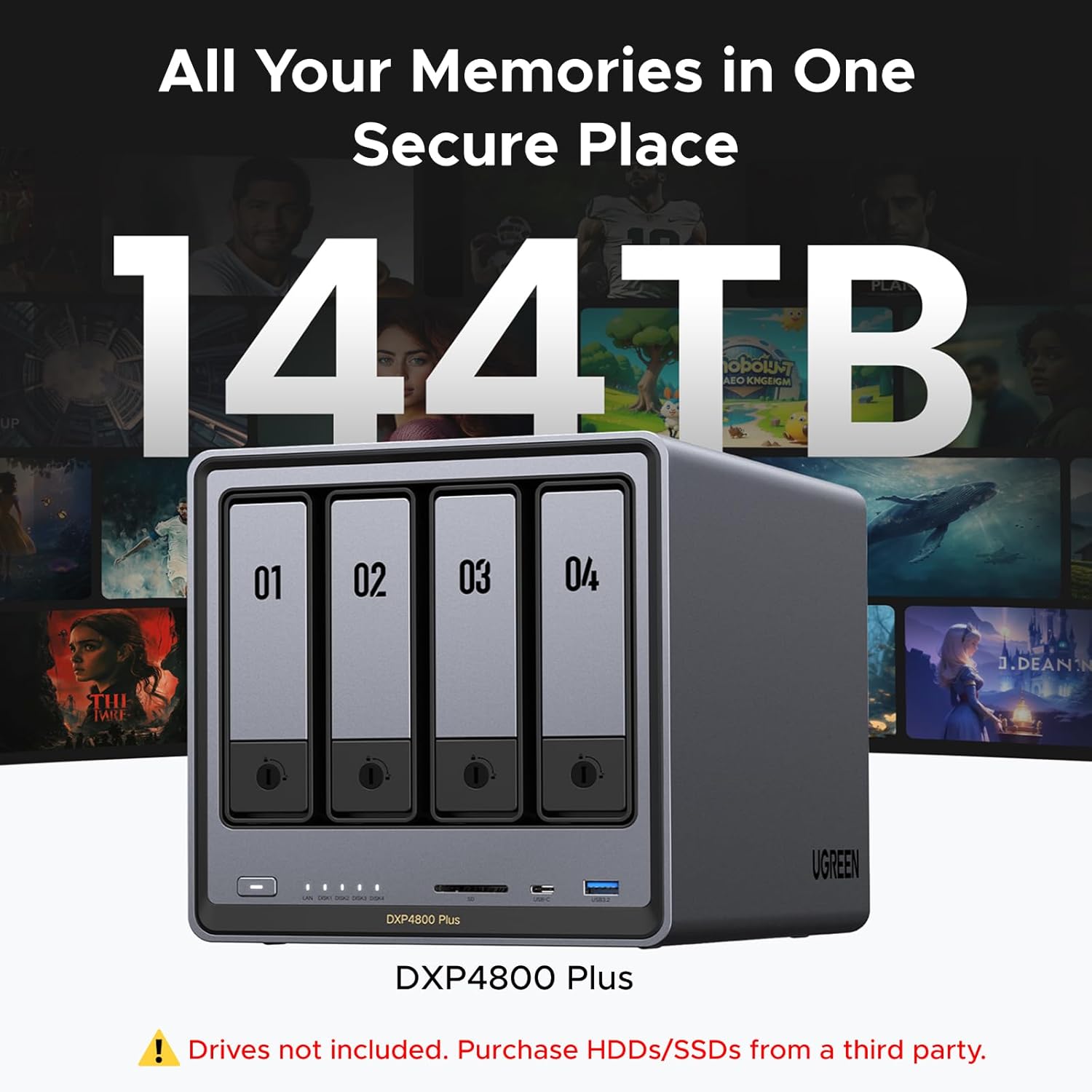 Detalle de UGREEN NASync DXP4800 Plus NAS 4-bay
