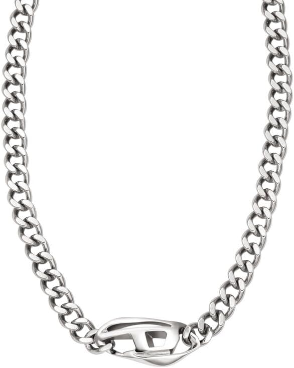 Thumbnail 2 de Diesel Collier pour homme en acier inoxydable avec fermoir mousqueton – finition pulido