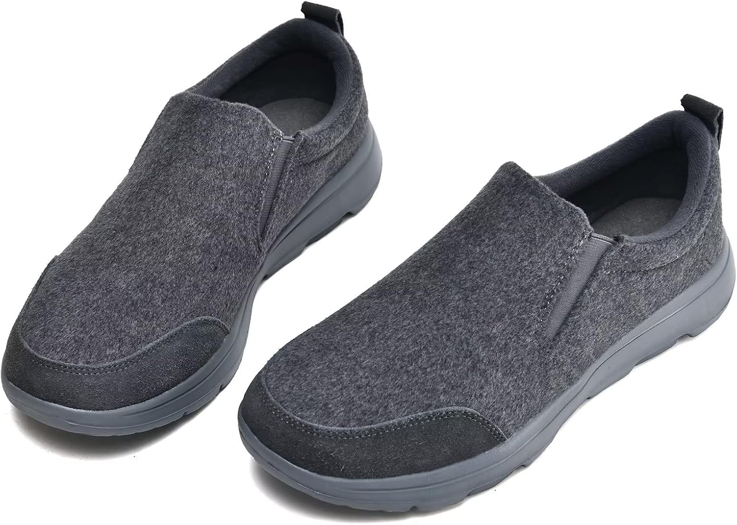 Detalle de Puxowe Slip-on Homme en Cuir Plat - Mocassins Légers et Confortables pour l’Extérieur