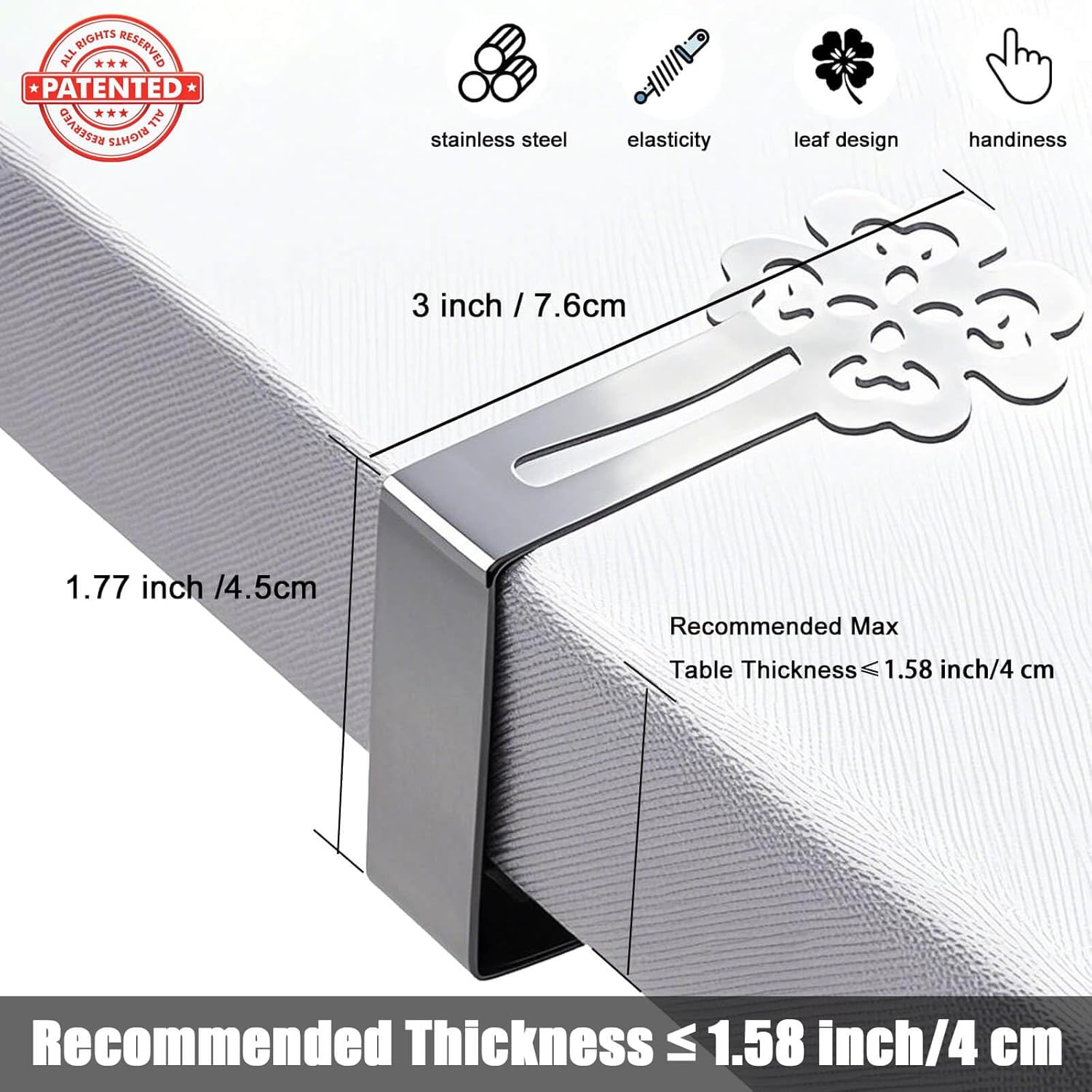 Thumbnail 1 de Lucky Clover Tablecloth Clips for Outdoor Thick Tables – 10 Pack, Heavy-Duty Stainless Steel