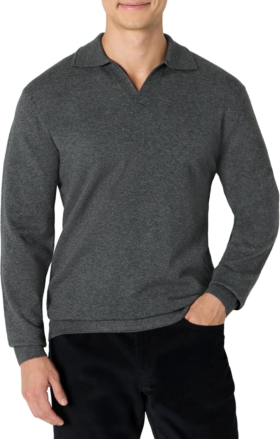 Thumbnail 5 de Amazon Essentials Men’s Long Sleeve Regular Fit Knit Polo Jumper