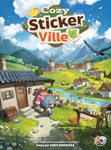 Detalle de Asmodee Cozy Stickerville - Unexpected Games: une aventure coopérative familiale à rebondissement