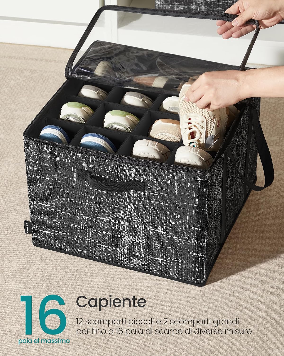 Detalle de SONGMICS Organizer Scarpe Set 2 x 16 paia