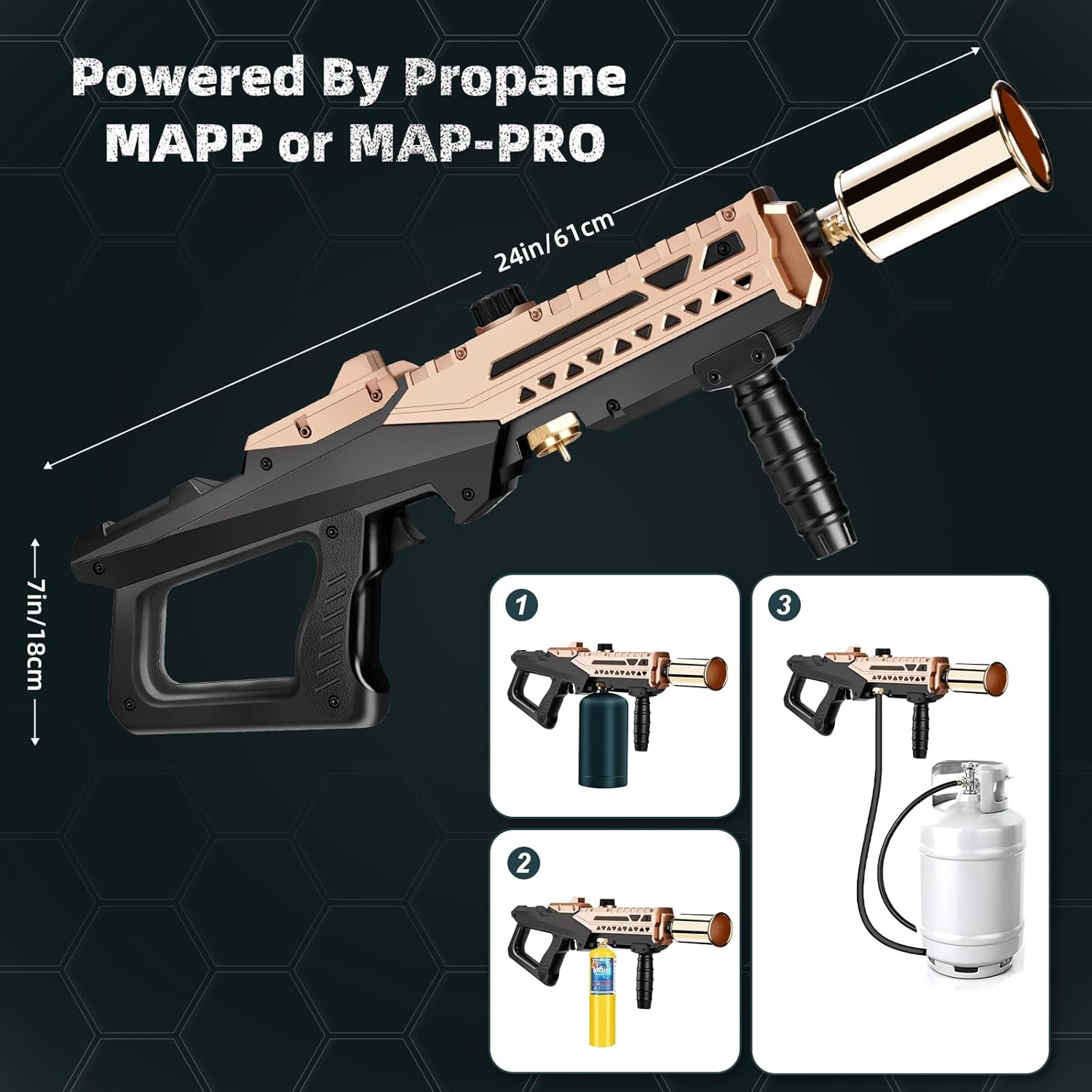 Thumbnail 5 de ARTFLAMM Flame Thrower Gun - Propane Cooking Torch for BBQ, Campfire and More