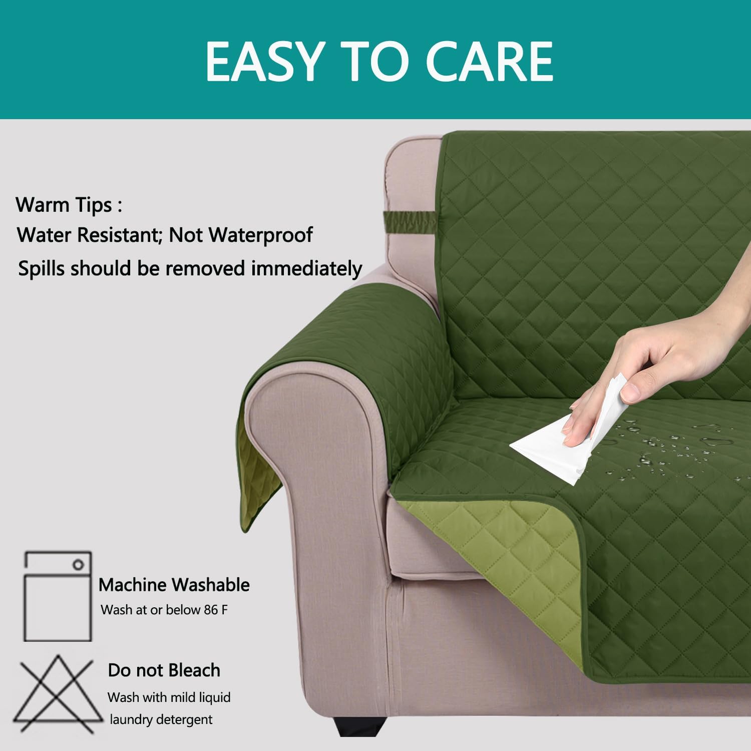 Thumbnail 4 de U-NICE HOME Loveseat Sofa Cover 54in ๐