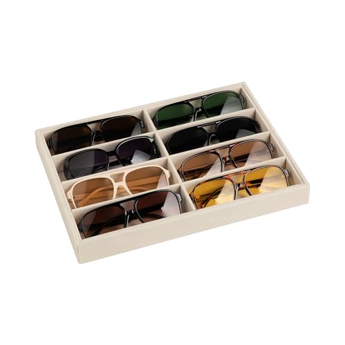 Frebeauty Organizador gafas de sol 8 cajones en terciopelo