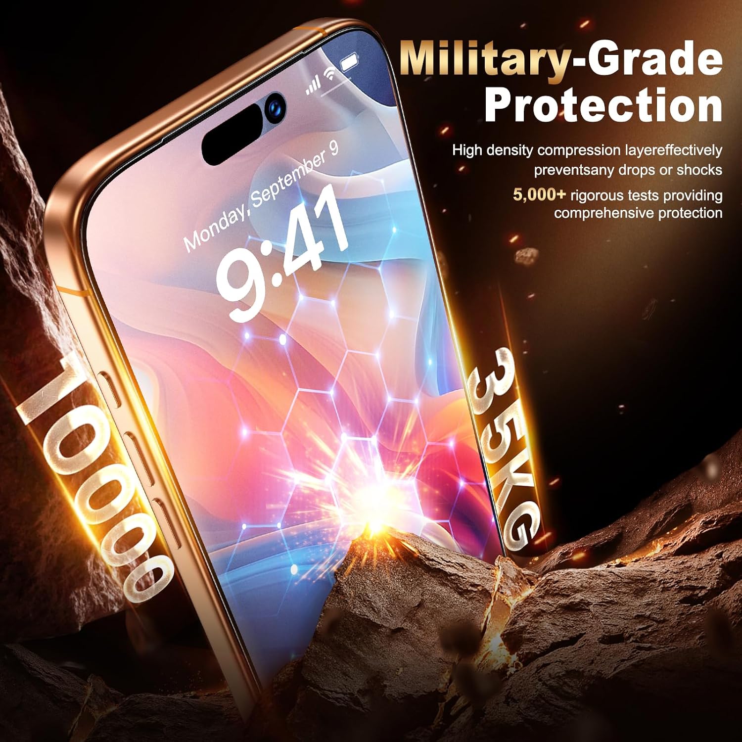 Detalle de UniqueMe iPhone 17 Pro Max Matte Screen Protector – 6.9 inch, 2 Pack (HD Matte, 9H Tempered Glass, Anti-Glare, Anti-Fingerprint, Bubble Free, Easy Install)