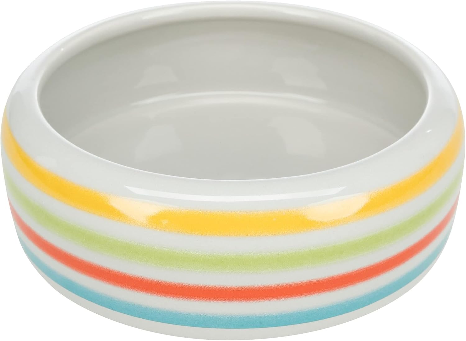 Detalle de TRIXIE 60807 keramikskål för kanin, 500 ml, Ø 16 cm, grön/blå/kräm
