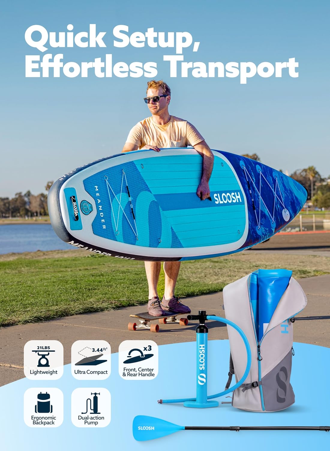 Detalle 2 de SLOOSH Meander 10'6 Inflatable Stand-Up Paddleboard