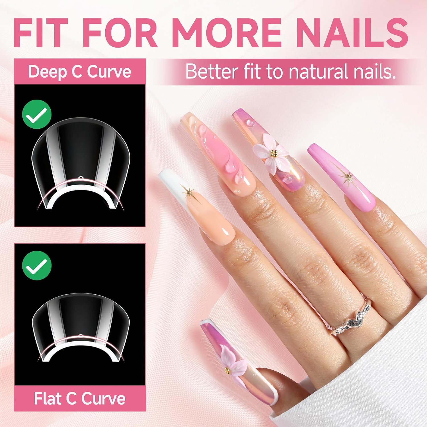 Thumbnail 5 de UNA GELLA Coffin Nail Tips, 504-Piece Set