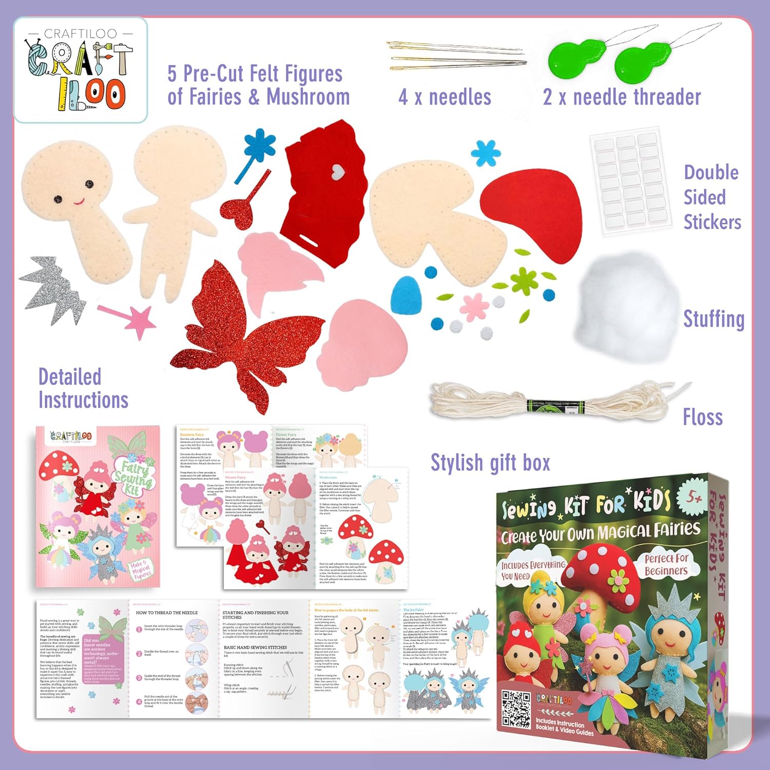 Thumbnail 4 de Fairy Sewing Kit for Ages 5
