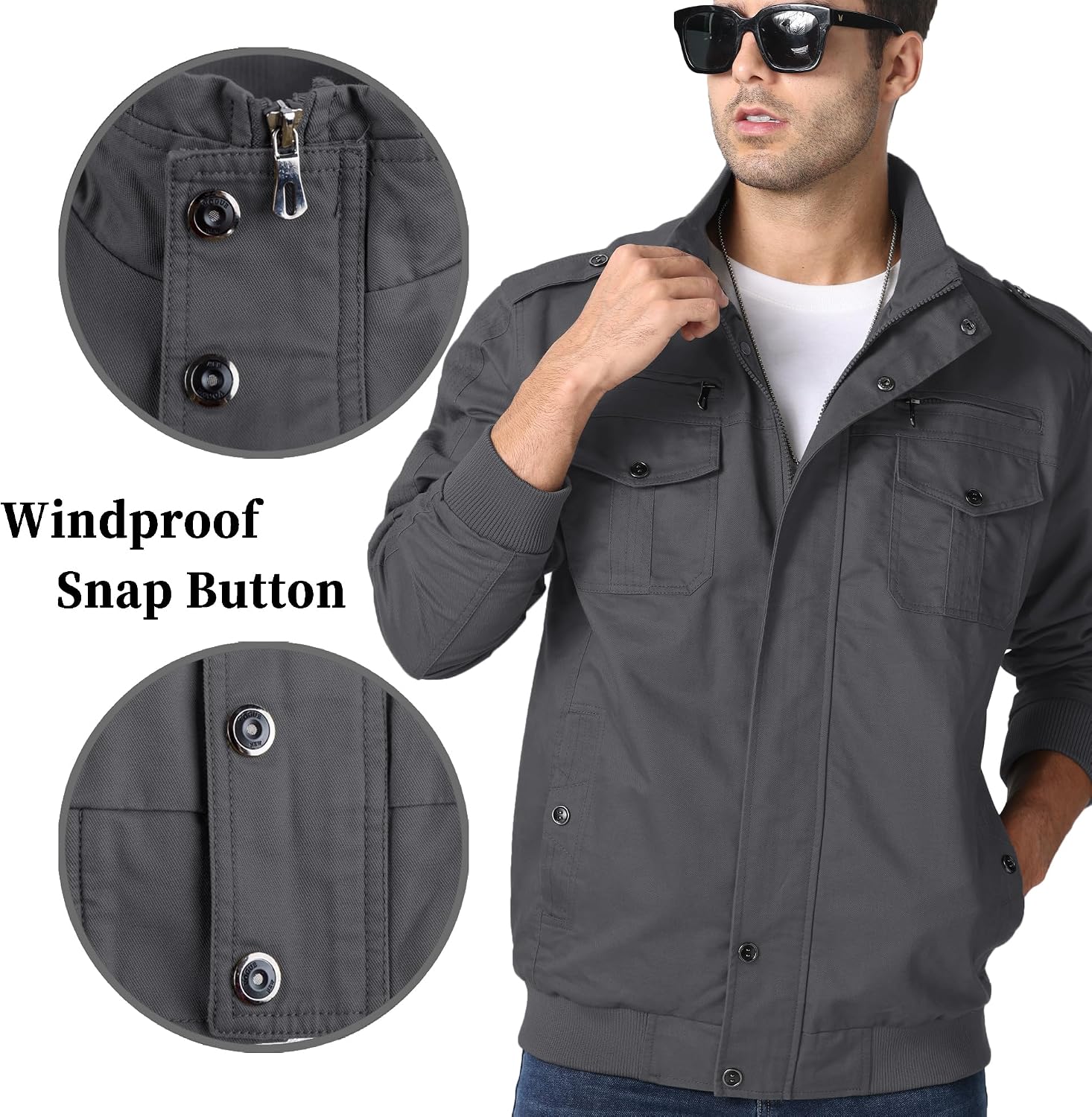 Thumbnail 2 de KEFITEVD Übergangsjacke mit Stehkragen