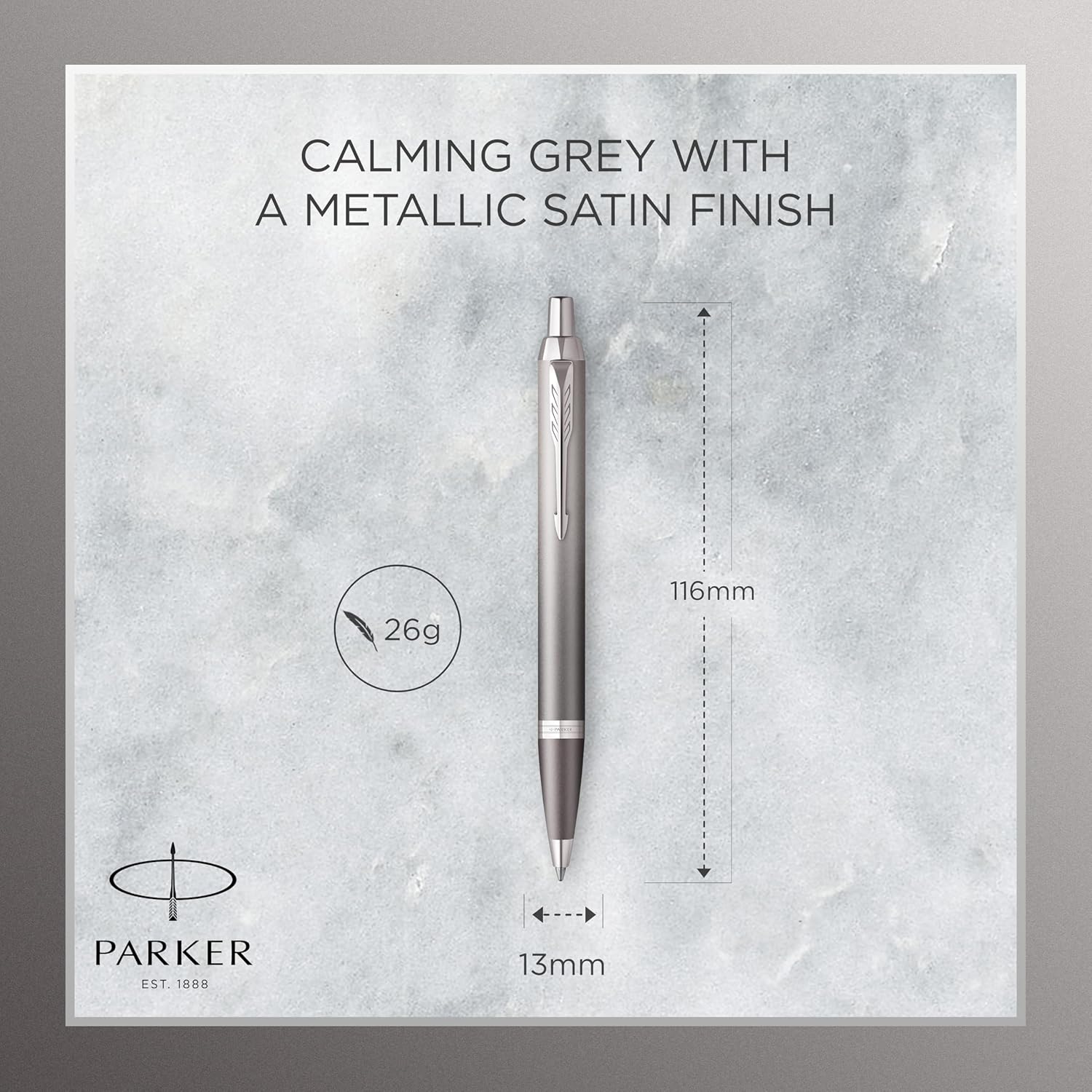 Thumbnail 3 de Parker IM Writing Rituals Bolígrafo gris, estuche regalo ✒