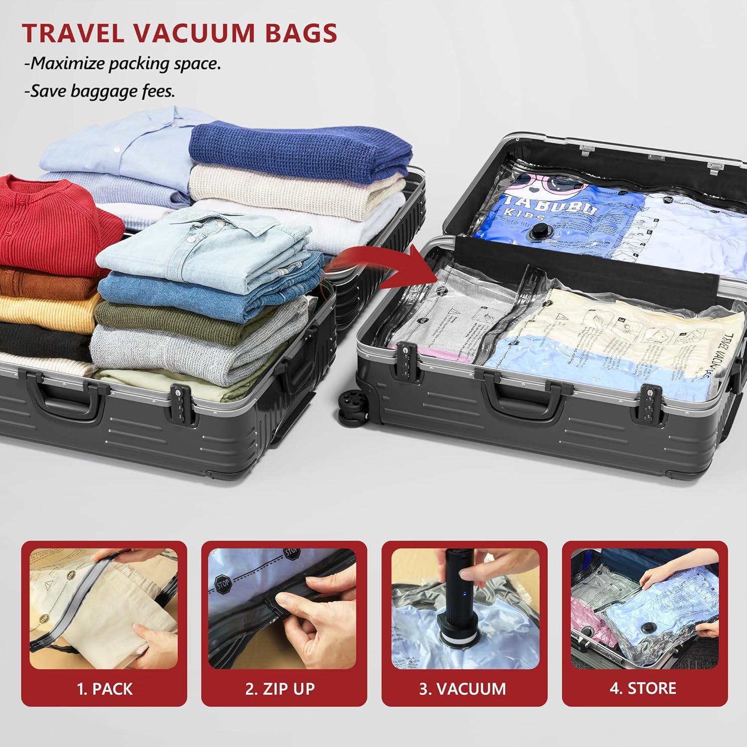 Thumbnail 1 de 18-Pack Travel Vacuum Storage Bags
