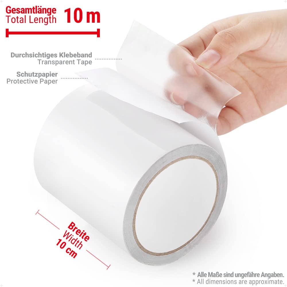 Thumbnail 4 de ecooe Nastro adesivo per tende professionale impermeabile trasparente: patch repair per PVC e tessuti outdoor 10M x 10CM
