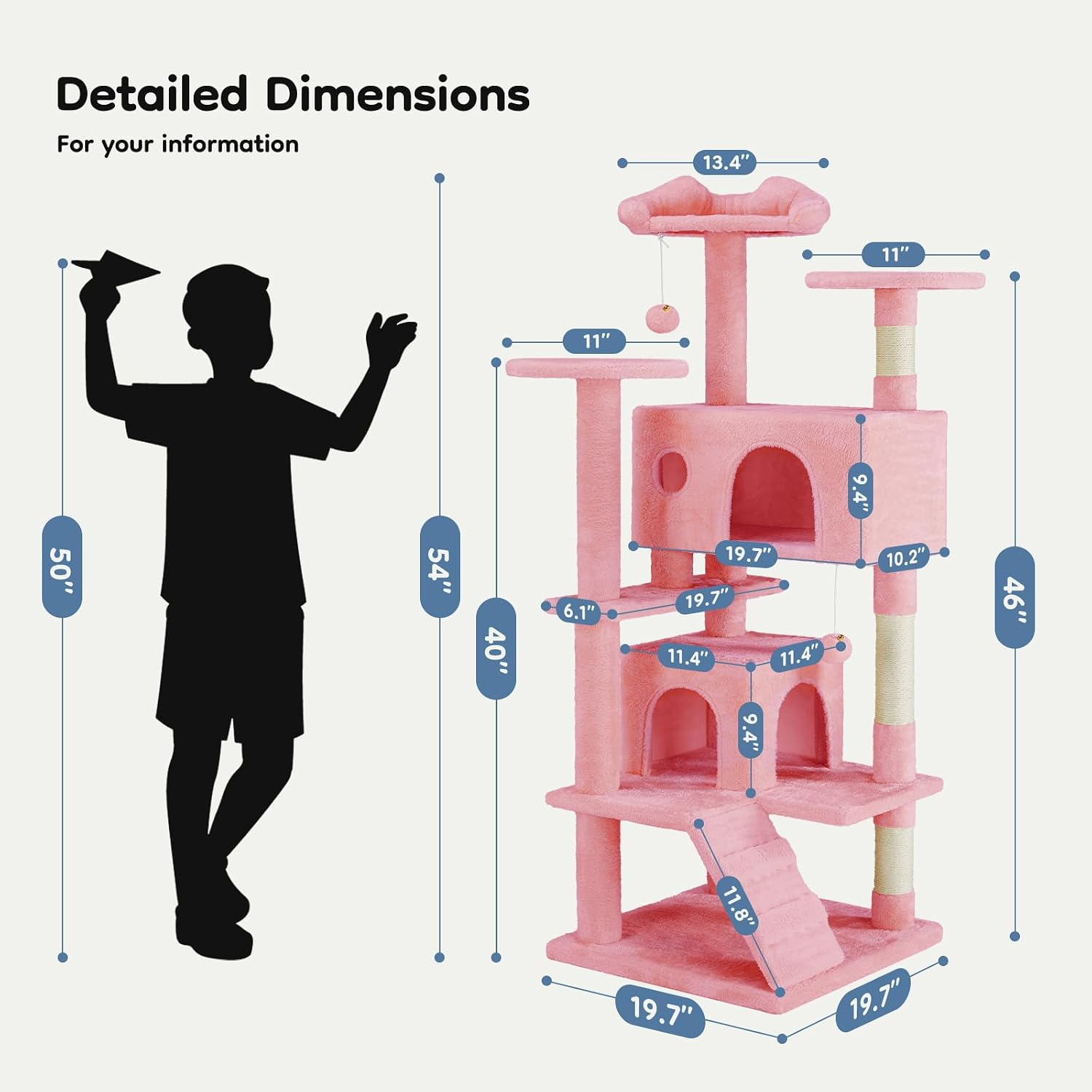 Detalle 2 de DUMOS Cat Tree 54-Inch
