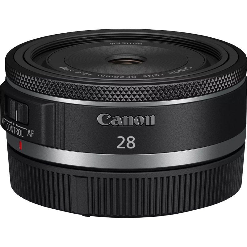 Detalle de Canon RF 28mm F2.8 STM: gran angular ligero para nitidez y versatilidad
