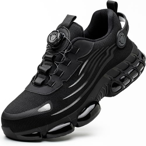 Detalle de YEKOYIOO Chaussures de Sécurité Basket - Hommes et Femmes, Noir, 43 EU