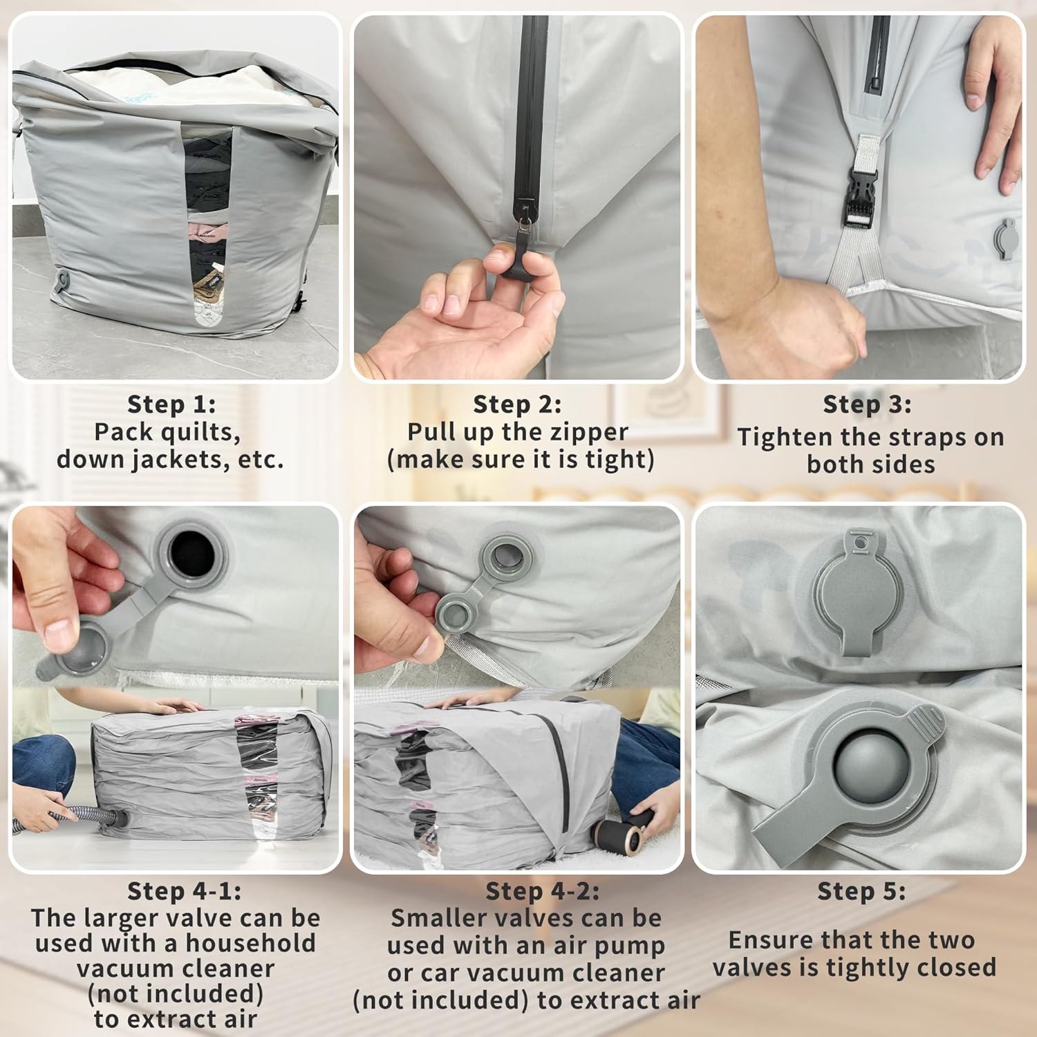 Detalle de Vacuum Storage Bags for Clothes – Extra Large TPU Space Saver Cube