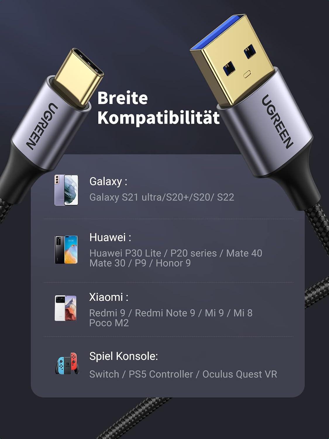 Thumbnail 4 de UGREEN USB C Ladekabel 1 m đ