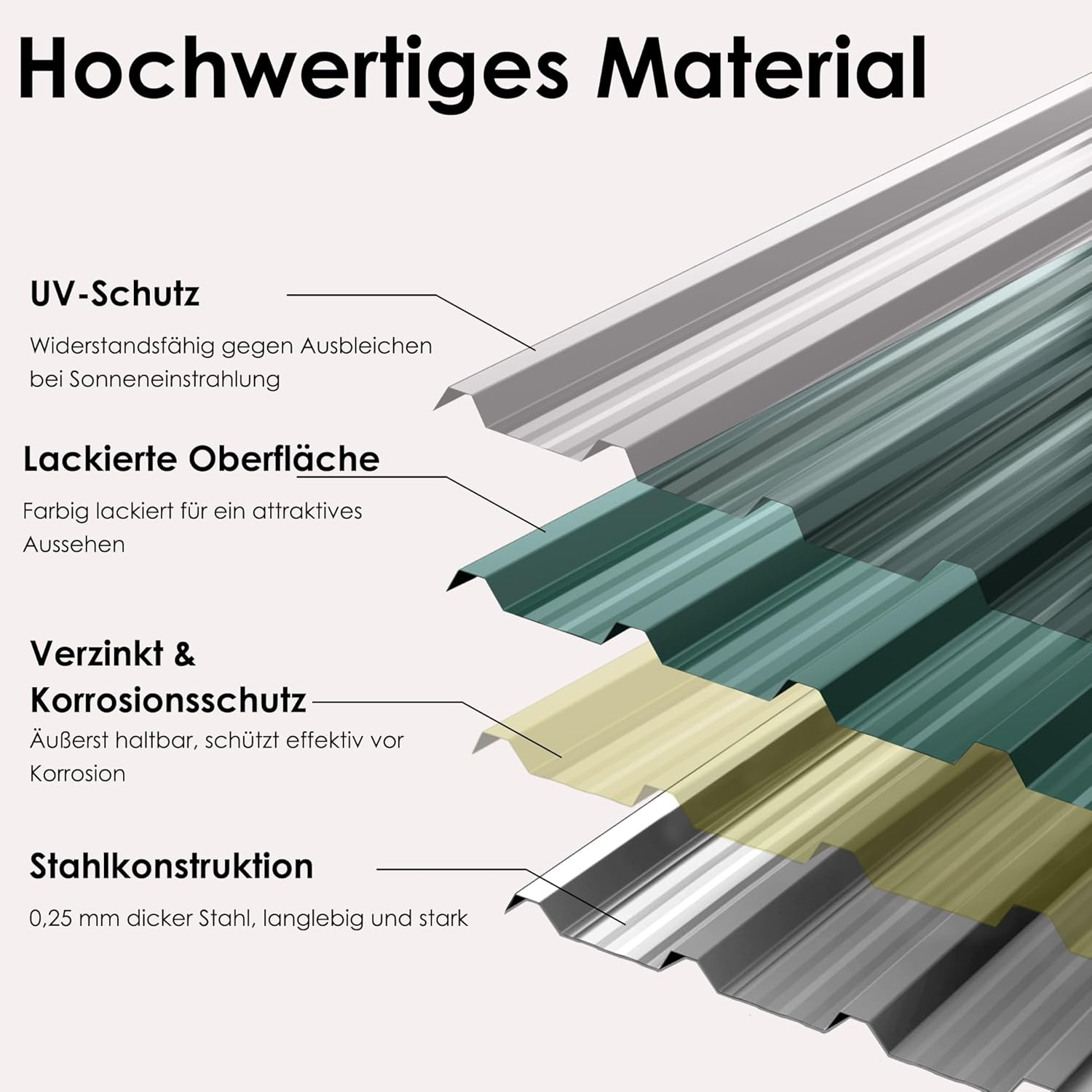 Thumbnail 6 de Dach-Wellplatten aus verzinktem Stahl