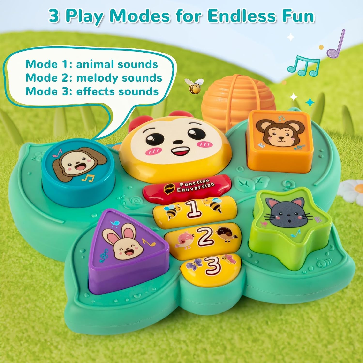 Thumbnail 5 de Felly Musical Toys sensory tummy time toy 6 months