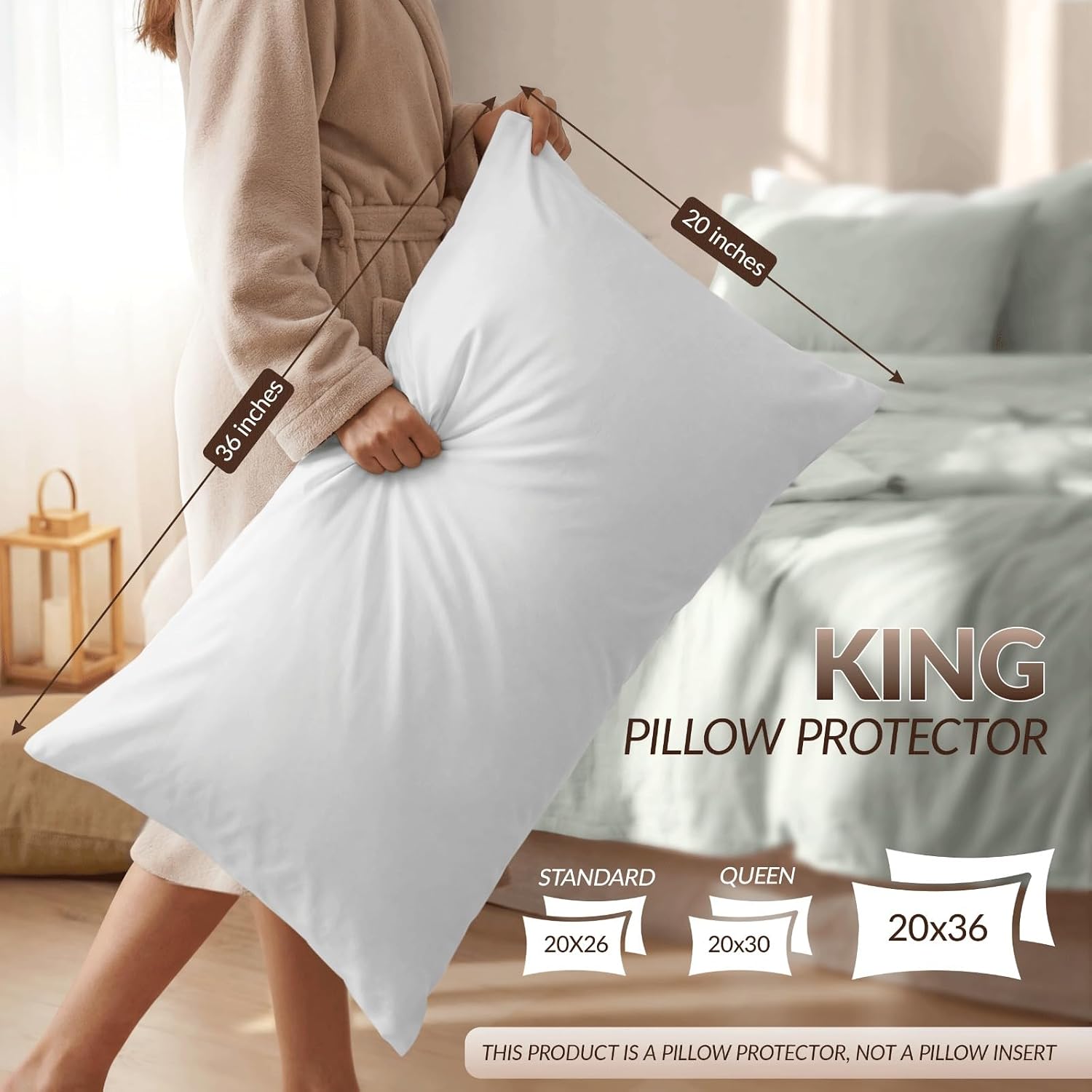 Detalle de Utopia Bedding Pillow Protectors, King Size