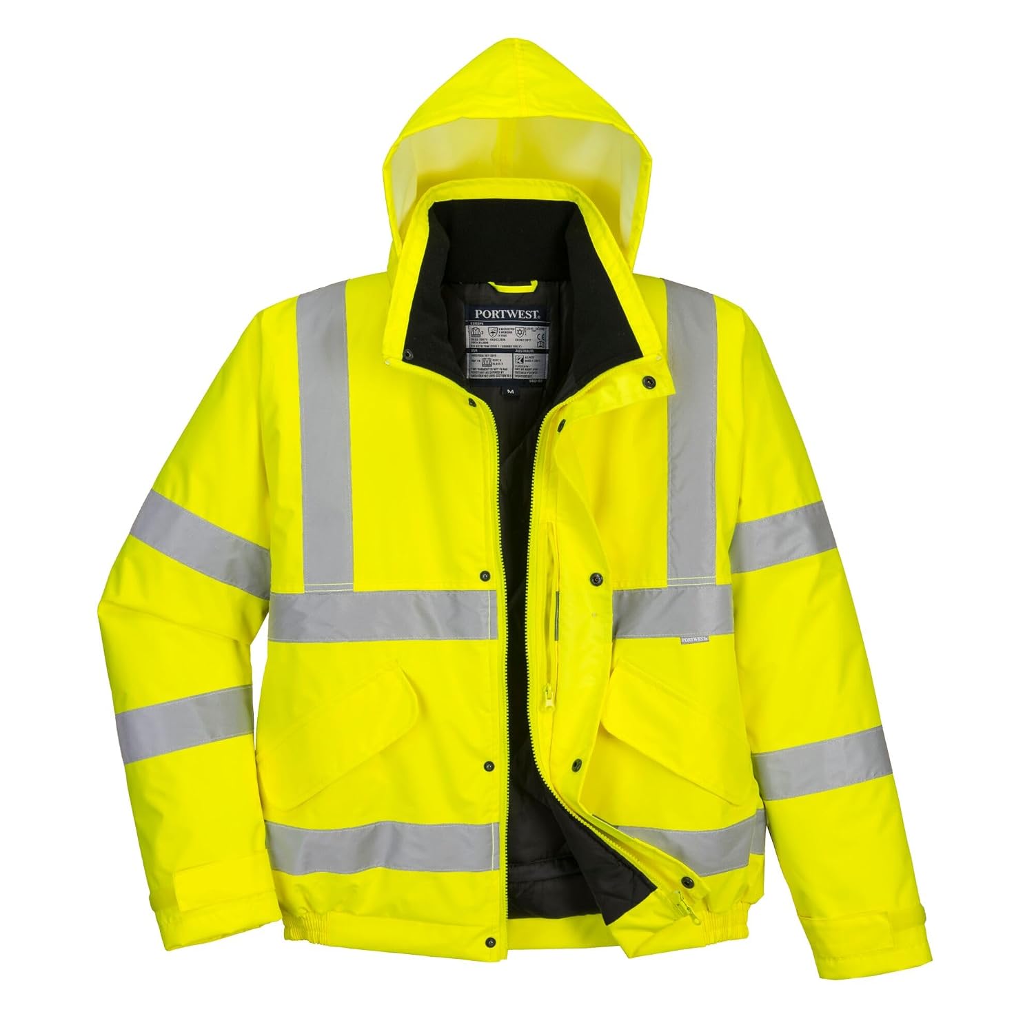 Detalle de Portwest S463 Hi Vis Winter Bomber Jacket – Waterproof, Windproof and Reflective
