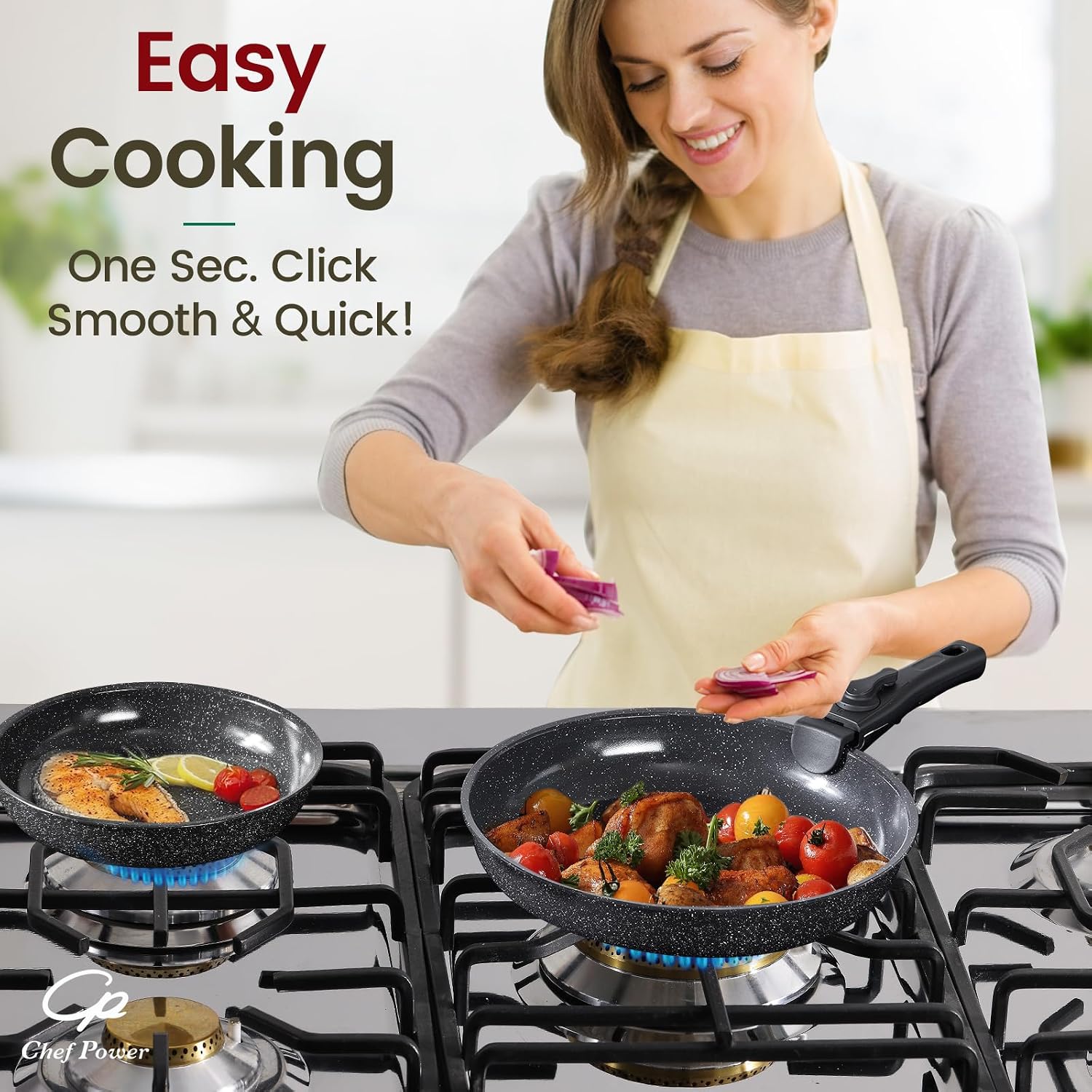 Thumbnail 6 de Chef Power Ceramic Nonstick 19-Piece Cookware Set