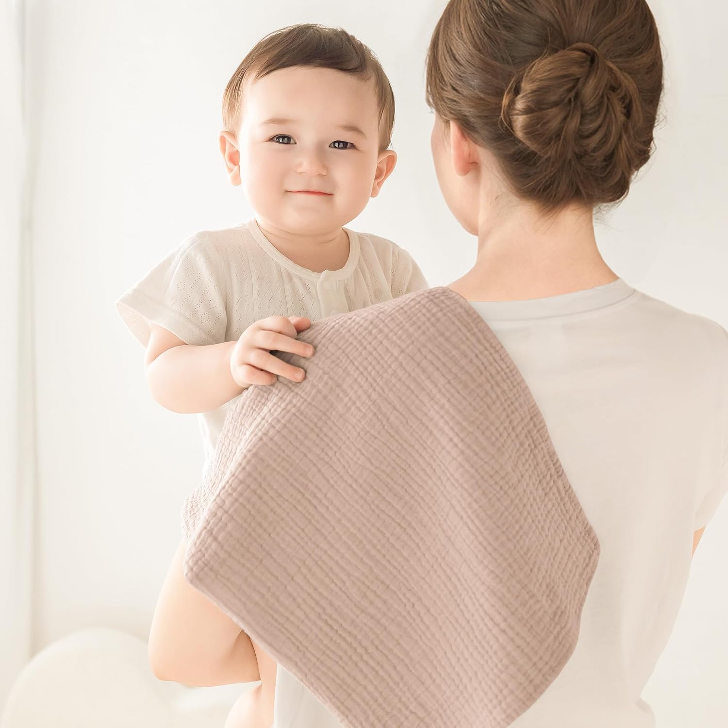 Thumbnail 3 de Susurration Mulltücher Baby Spucktücher 8er-Set (100% Baumwolle, 60x60 cm) – Musselin für Jungen und Mädchen