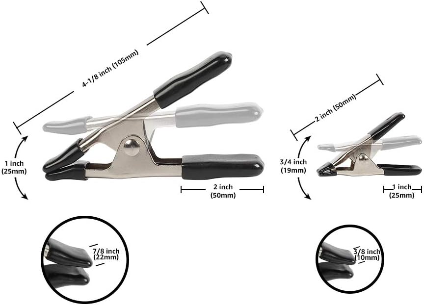 Thumbnail 1 de Amazonベーシック ABL004 スプリングクランプ 20個セット、2cm・3cm開口、PVCコーティング
