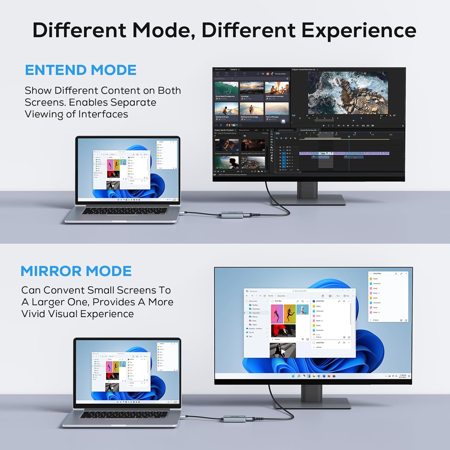 Thumbnail 5 de ABLEWE USB zu HDMI Adapter 1080p 🖥