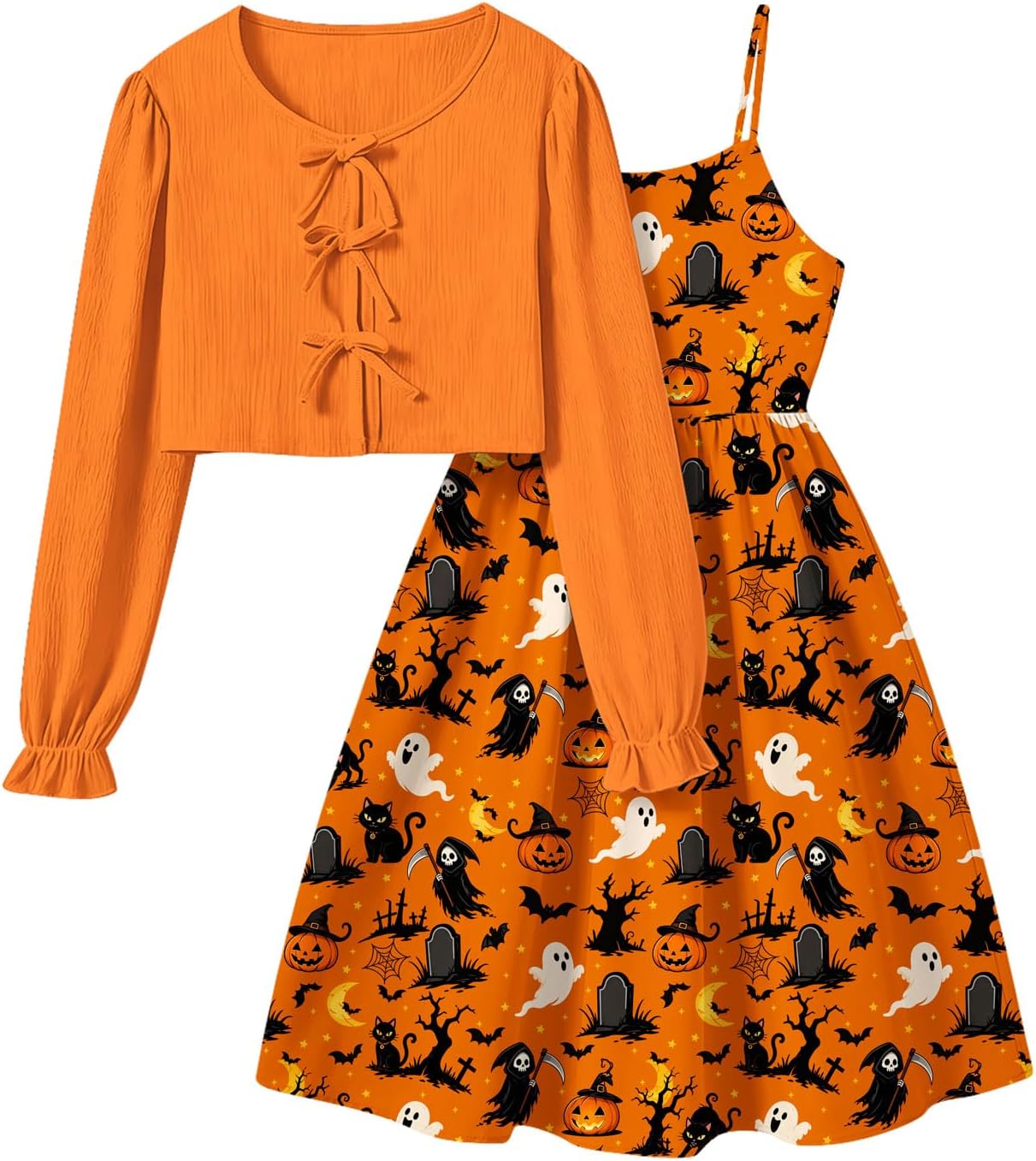 Detalle de Funnycokid Girls Dress Set for Ages 5–12