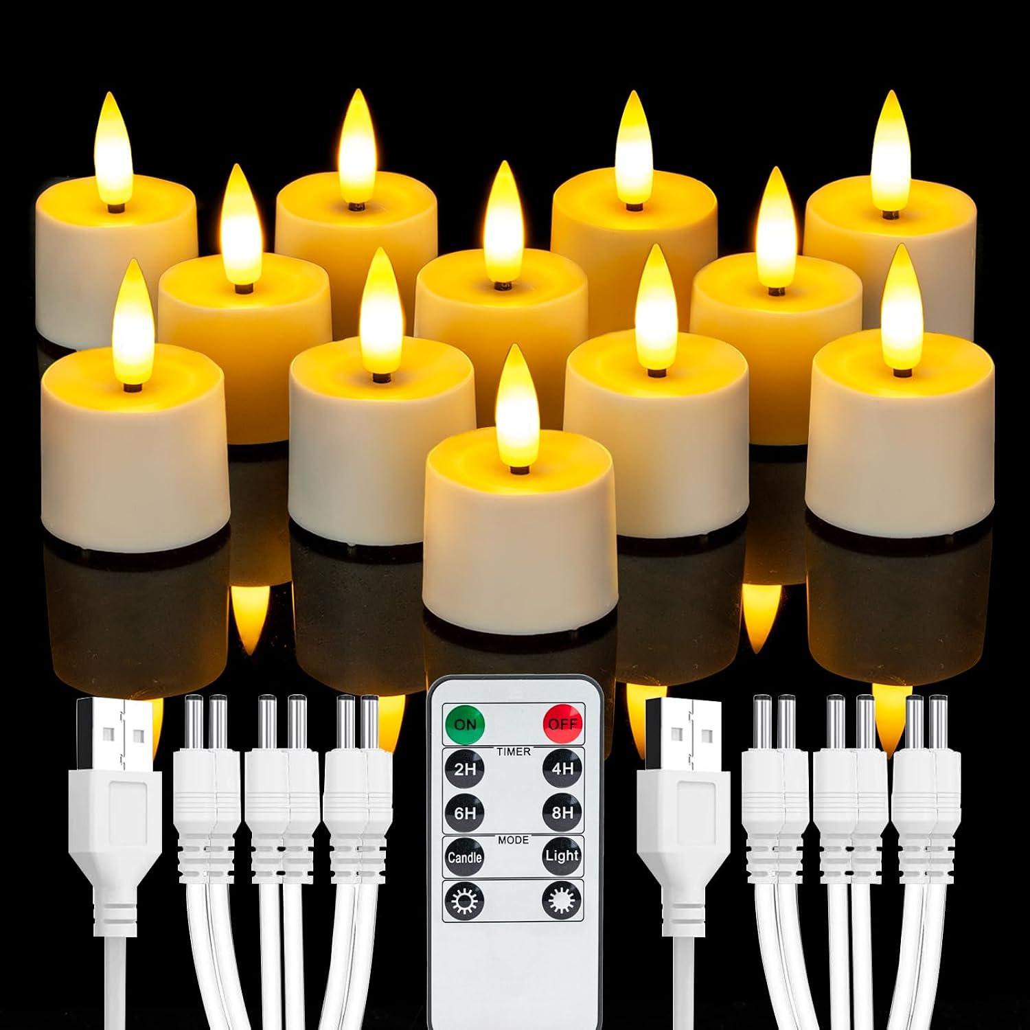 Detalle de Homemory LED Teelichter mit 12 Stück