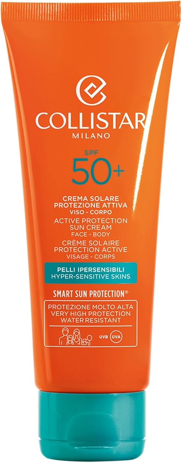 Detalle de Collistar Cofanetto Solare SPF 50+ per Pelli Ipersensibili – Crema Protezione Attiva 100 ml + Doposole 100 ml