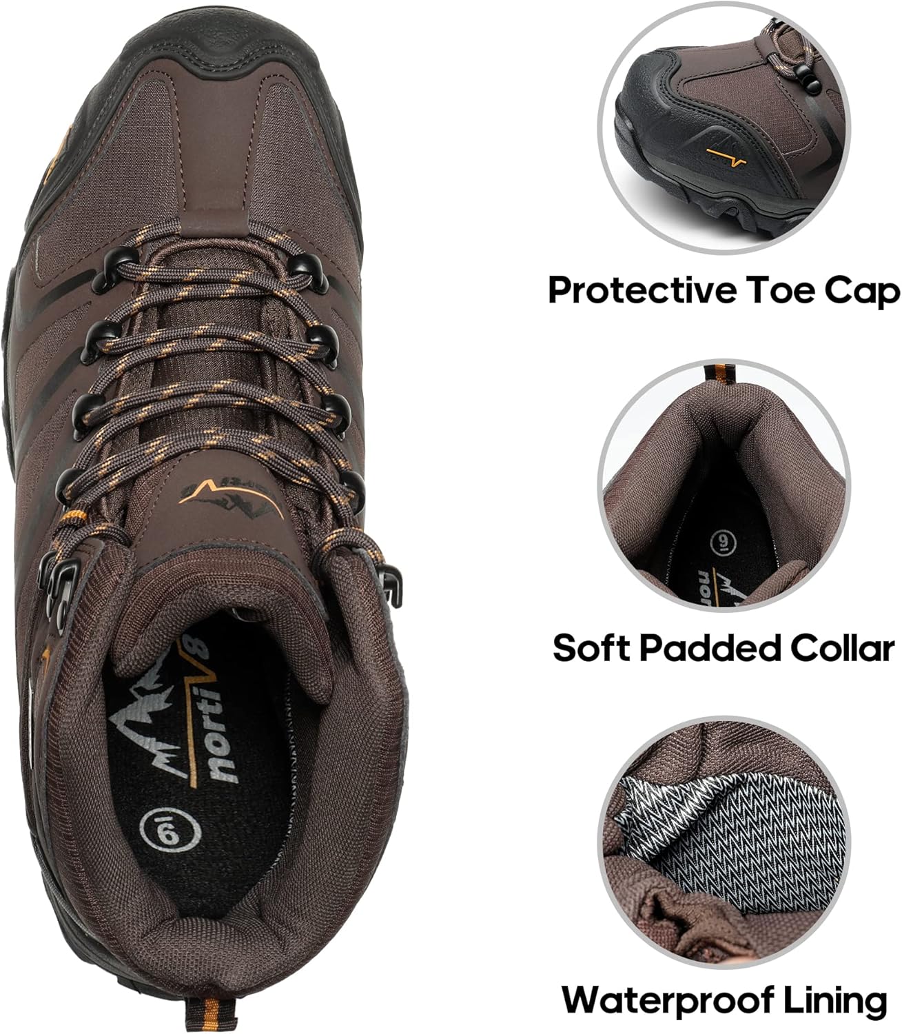 Thumbnail 2 de NORTIV 8 Herren Outdoorschuhe NORTIV 8 Trekking-Wanderstiefel mit wasserdichter Membran